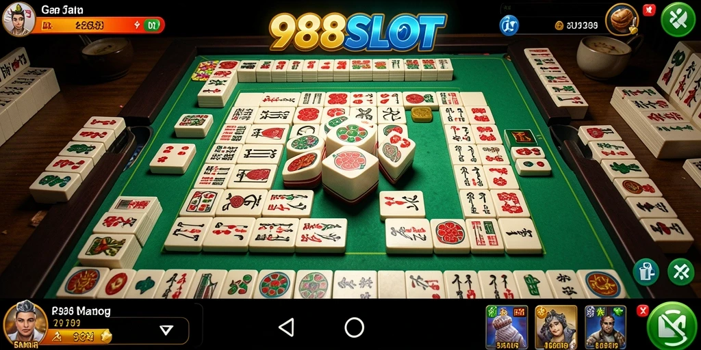Gameplay seru dalam 988SLOT dengan desain ubin Mahjong yang menarik.