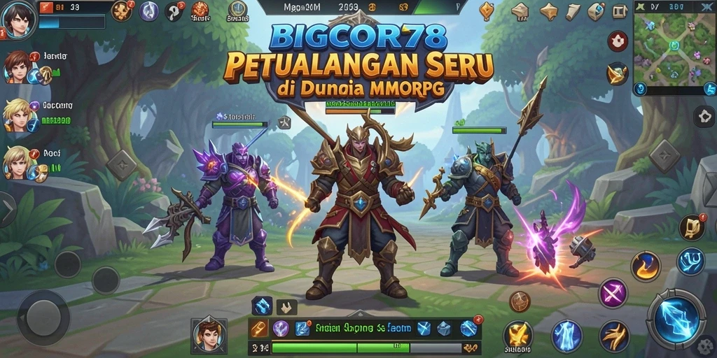 Tampilan gameplay seru dari dunia MMORPG BIGCOR78 yang memukau.