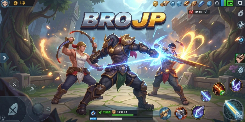 Tampak aksi seru dalam pertempuran MOBA BROJP.