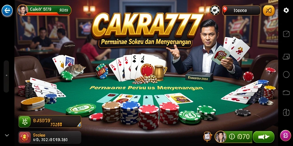 Gameplay seru dari CAKRA777 menunjukkan aksi Poker yang mendebarkan.