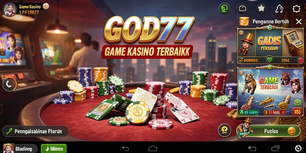Tampilan gameplay seru dari aplikasi Kasino GOD77