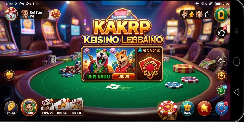 Screenshot gameplay KAKRP menampilkan aksi kasino yang seru.
