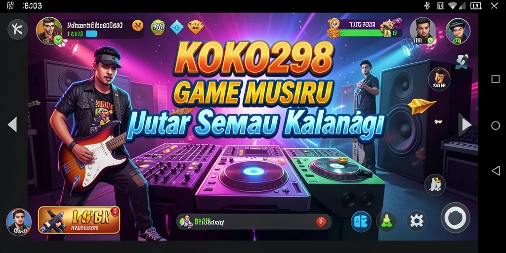 Screenshot KOKO288 menampilkan gameplay musik yang menarik dan penuh warna.