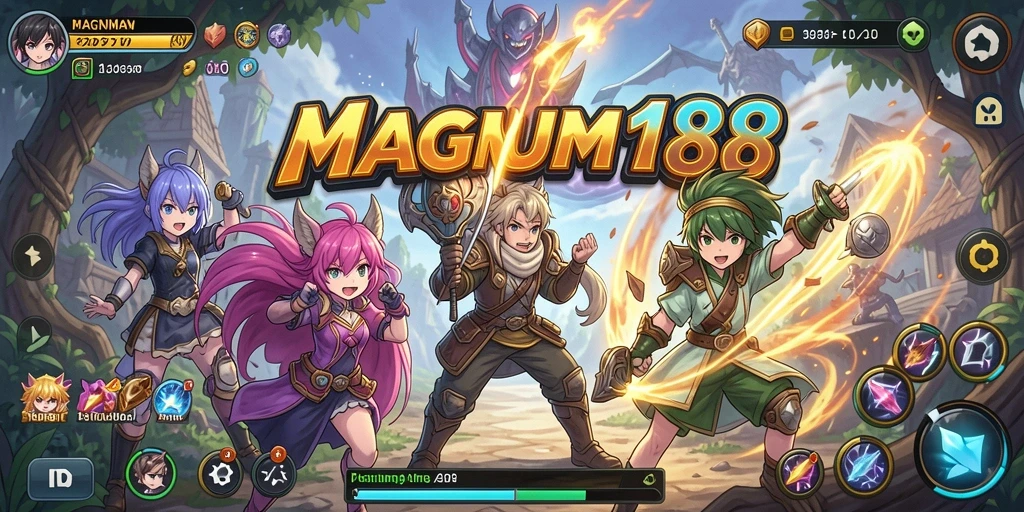 Gameplay MAGNUM188 yang penuh warna dan karakter unik.