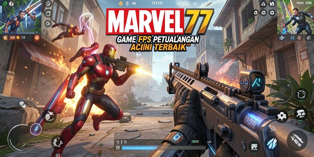 Tampilan gameplay seru MARVEL77 yang menampilkan aksi FPS.