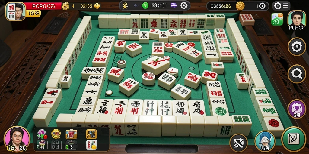 Gameplay menarik PCPC7 dalam permainan Mahjong.