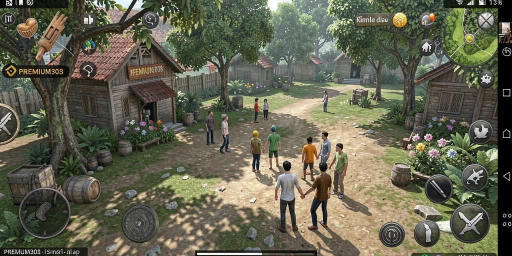 Tangkapan layar gameplay PREMIUM303 menunjukkan interaksi simulasi yang seru.