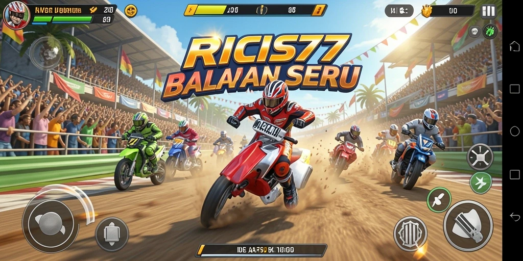 Tampilan aksi balap seru dari RICIS77 yang memukau.
