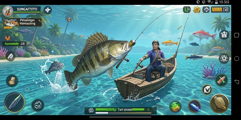 Gameplay memancing yang seru dan penuh tantangan di SUNGAITOTO.