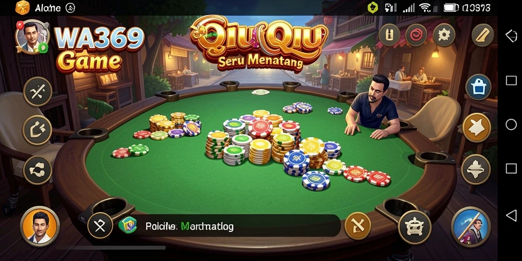 Tampilan gameplay QiuQiu yang seru dan interaktif.
