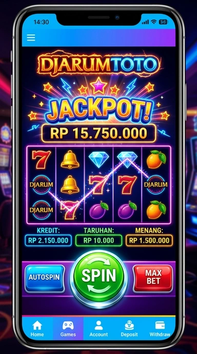 Aplikasi Djarumtoto yang menunjukkan beragam pilihan aplikasi.